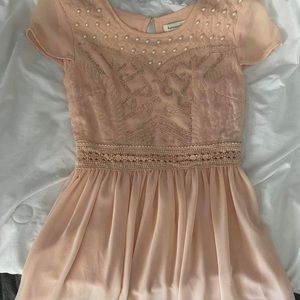 Blush Pink Detailed Francesca’s Dress